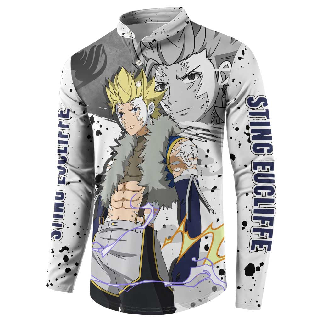 Sabertooth Sting Eucliffe - Fairy Tail Button Sweatshirt Anime Style