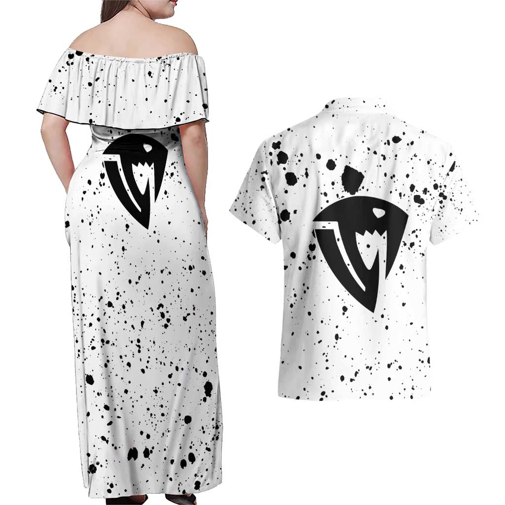 Sabertooth Sting Eucliffe - Fairy Tail Couples Matching Off Shoulder Maxi Dress and Hawaiian Shirt Anime Style