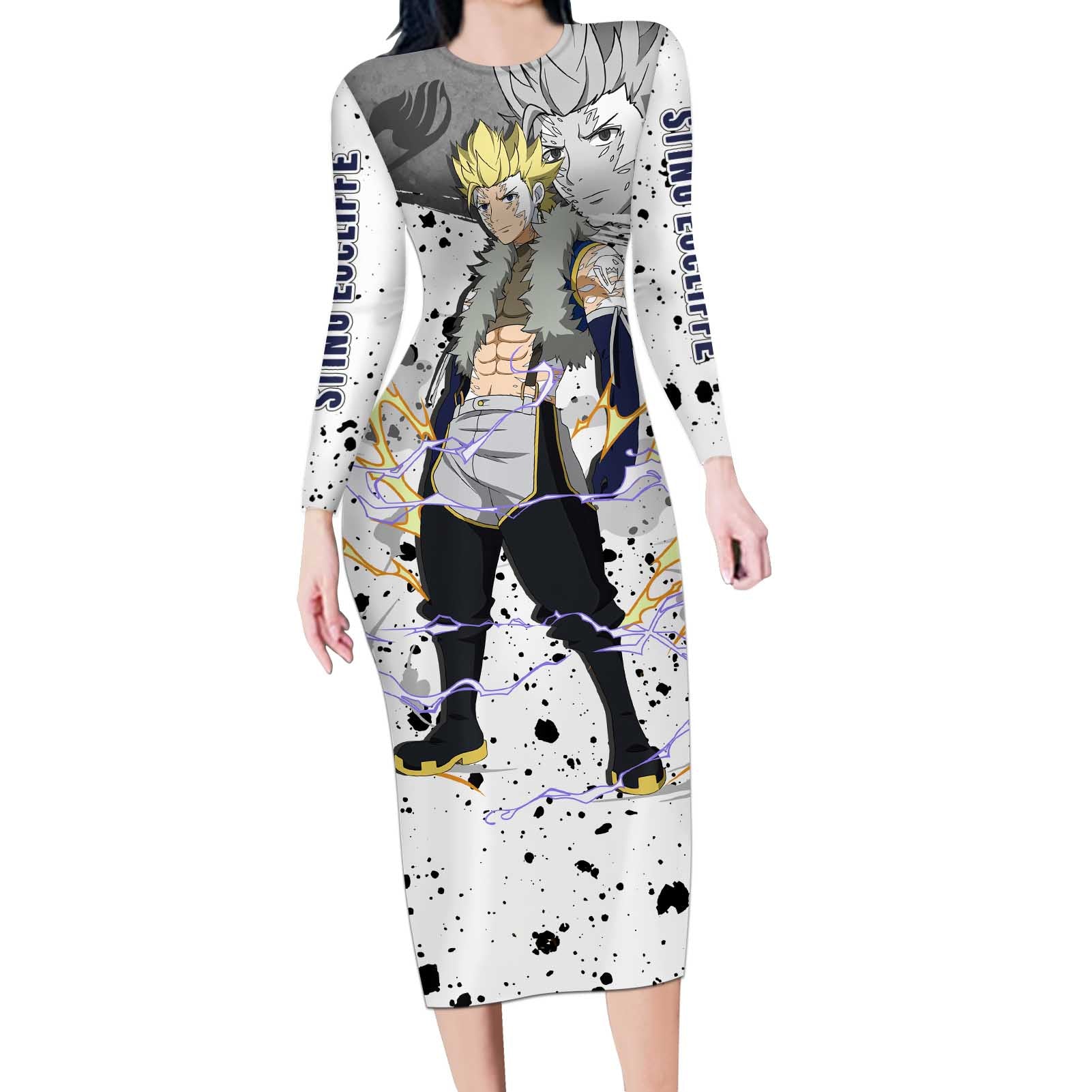 Sabertooth Sting Eucliffe - Fairy Tail Long Sleeve Bodycon Dress Anime Style