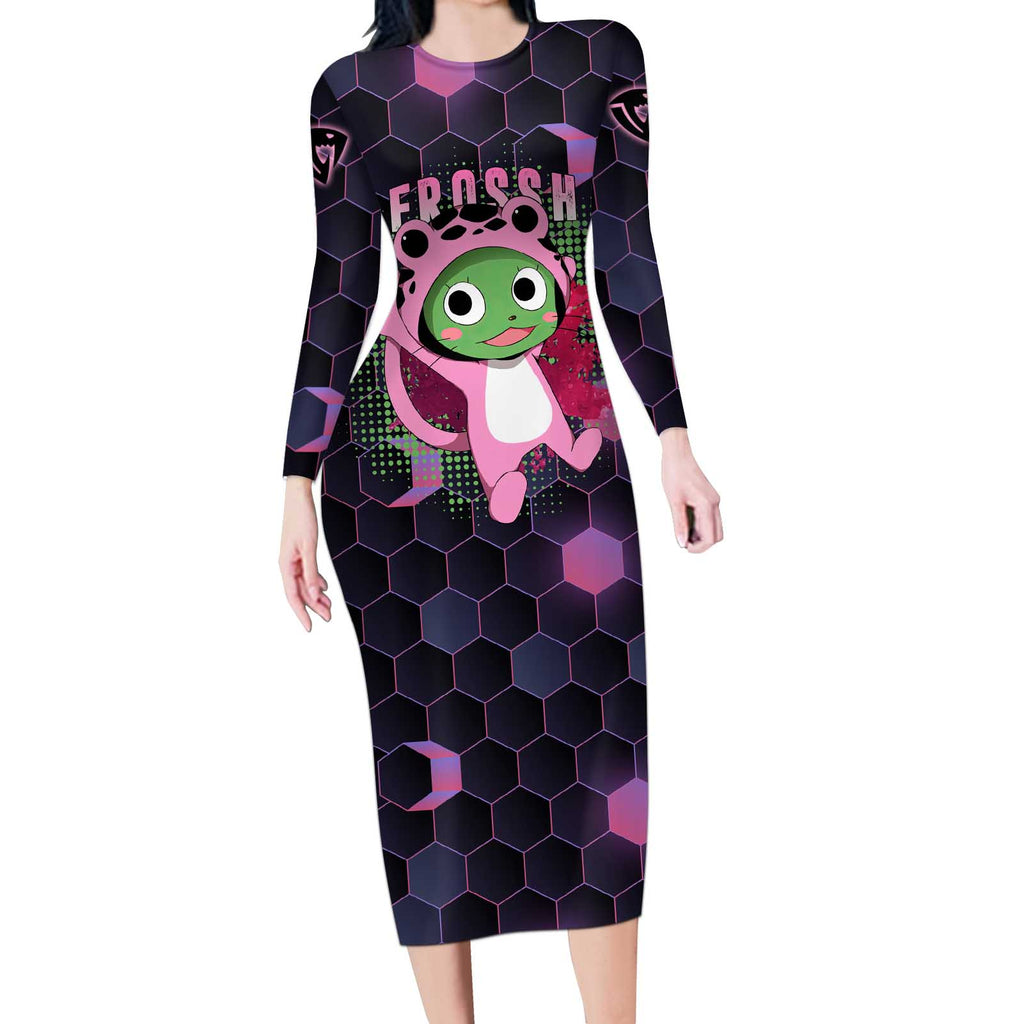 Sabertooth Frosch - Fairy Tail Long Sleeve Bodycon Dress Anime Style