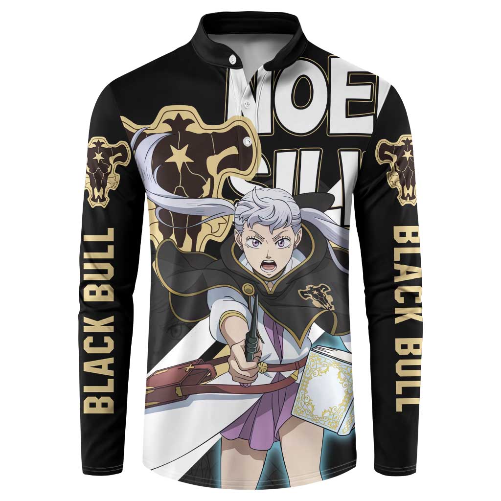 Noelle Silva - Black Bull Button Sweatshirt Anime Style