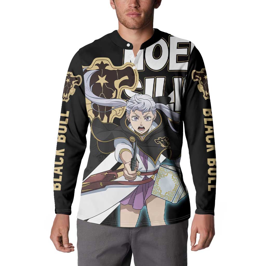Noelle Silva - Black Bull Button Sweatshirt Anime Style