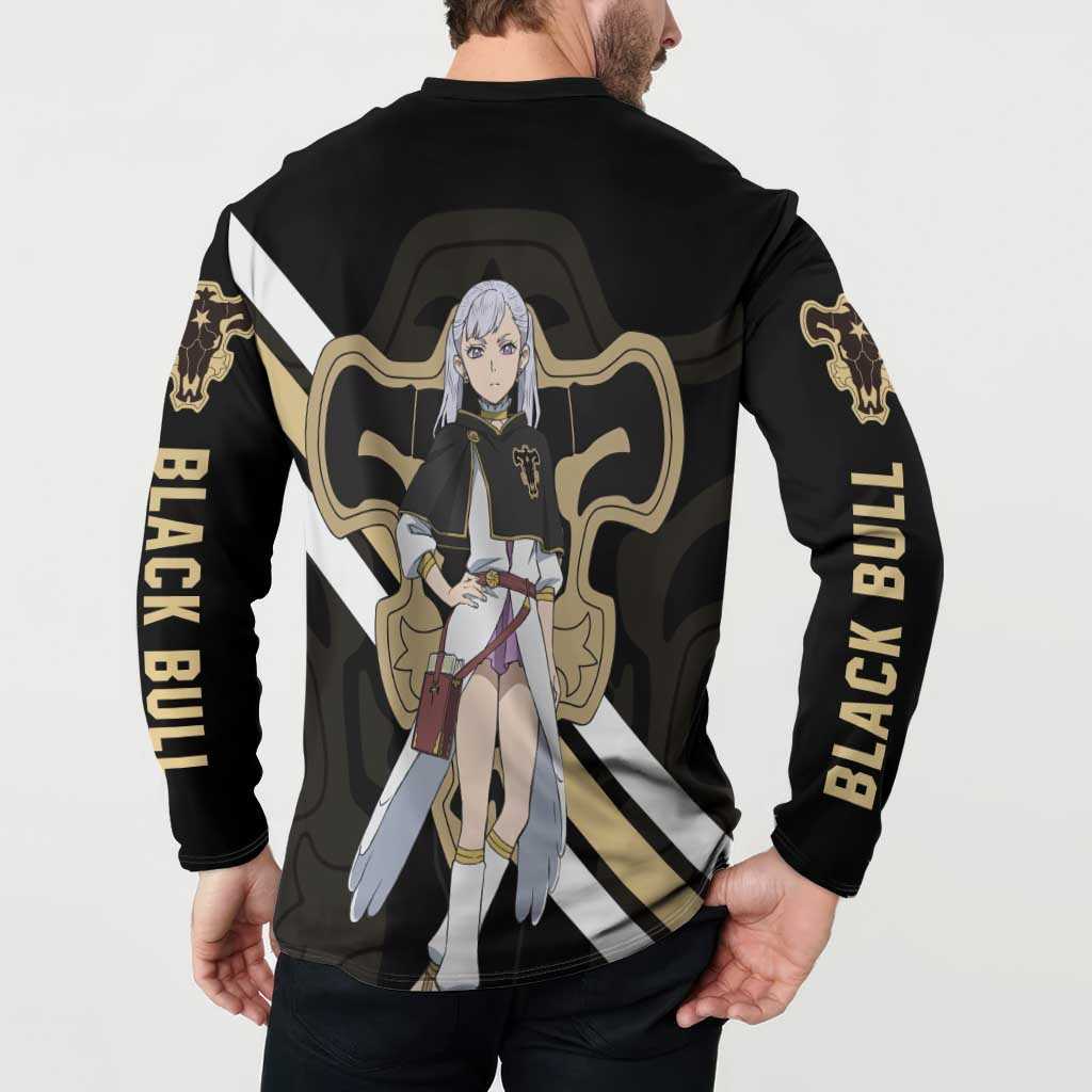 Noelle Silva - Black Bull Button Sweatshirt Anime Style