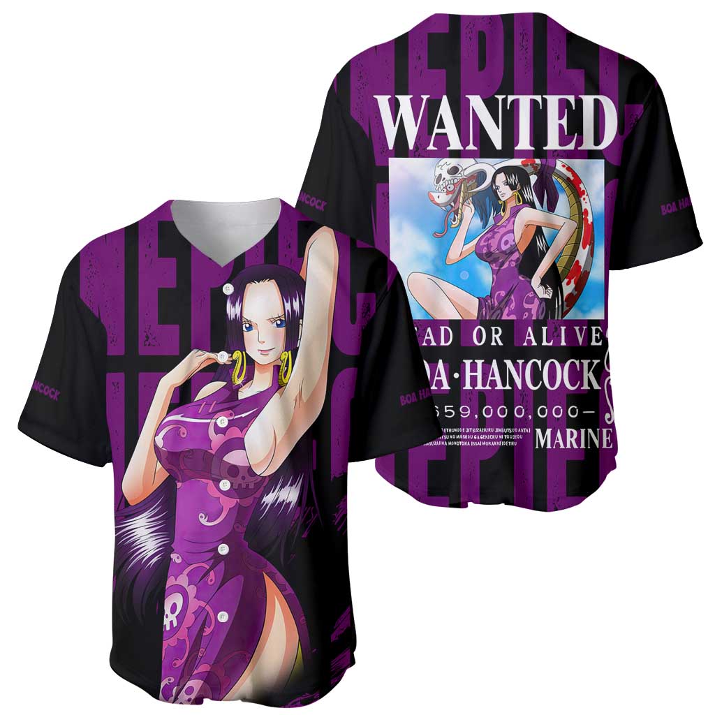Boa Hancok - One Piece Baseball Jersey Anime Style
