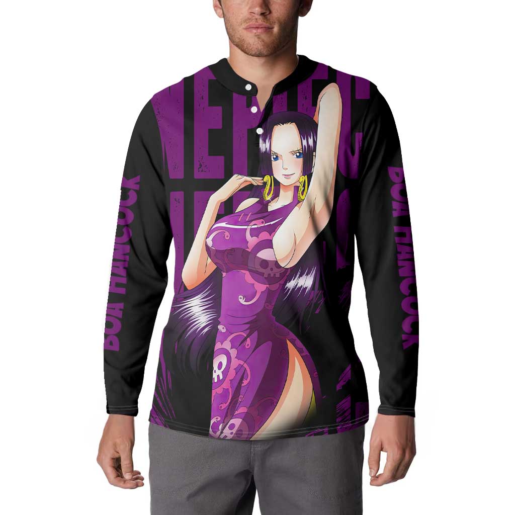 Boa Hancok - One Piece Button Sweatshirt Anime Style