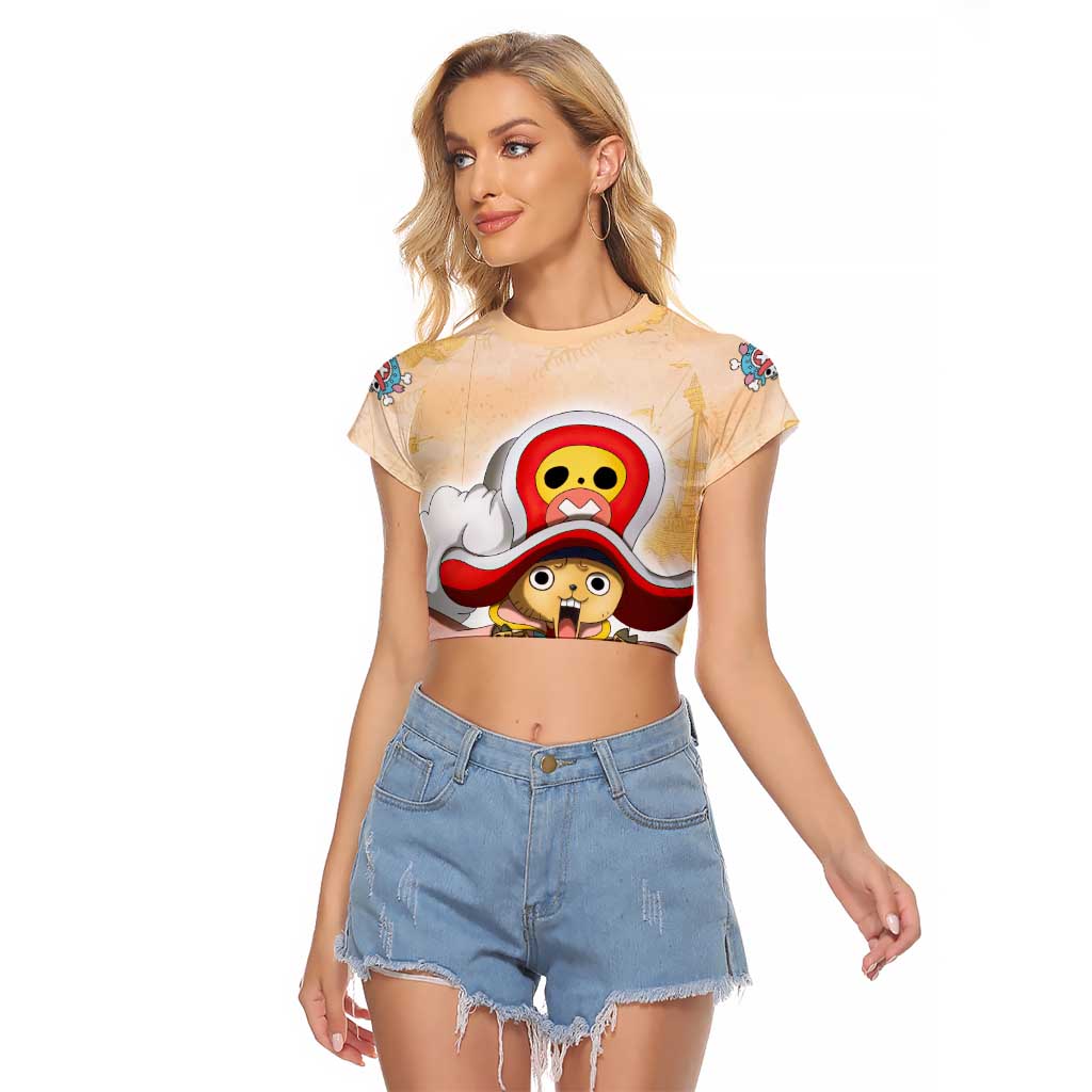 Tony Tony Chopper - One Piece Raglan Cropped T Shirt Anime Style