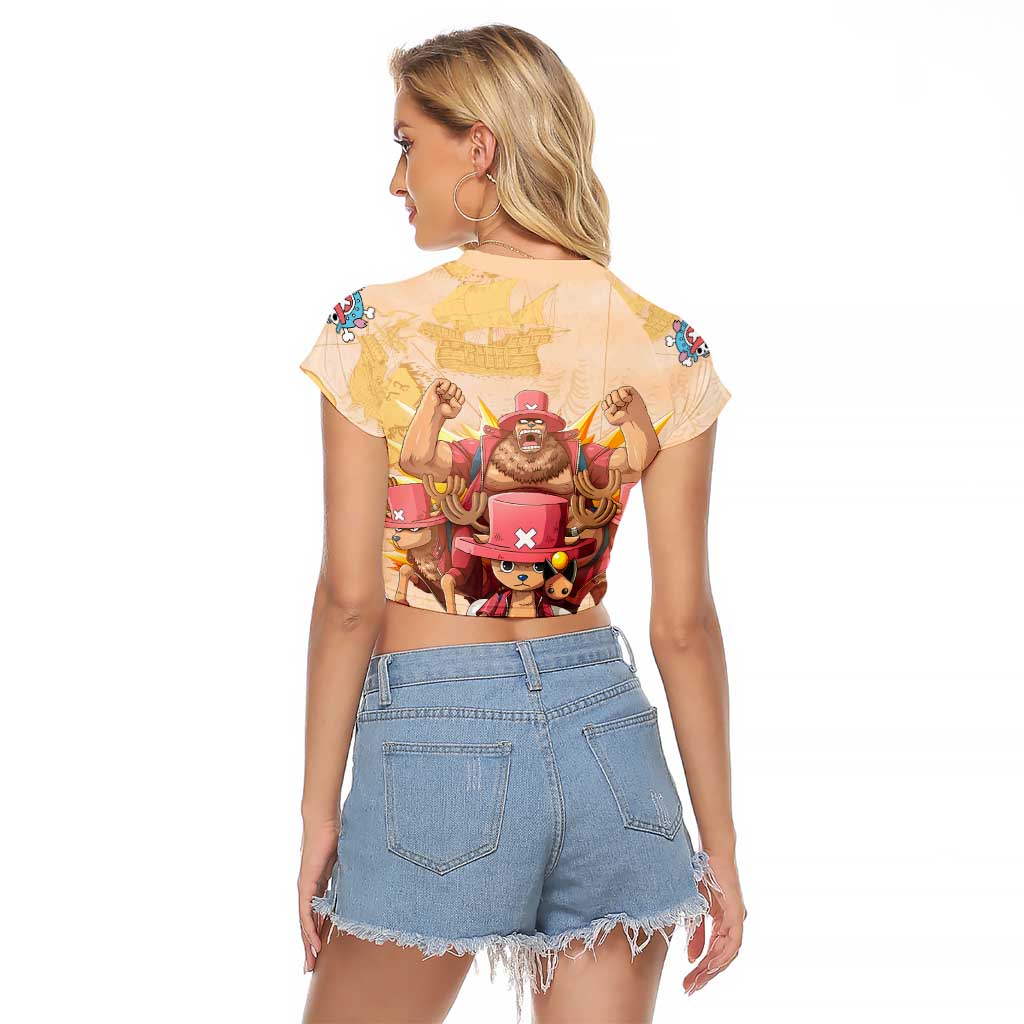 Tony Tony Chopper - One Piece Raglan Cropped T Shirt Anime Style