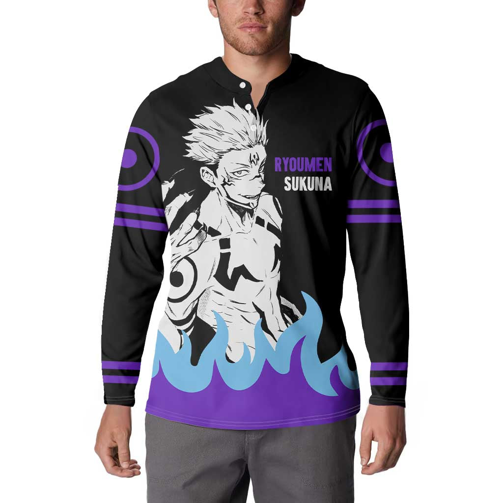 Ryoumen Sukuna - Jujutsu Kaisen Button Sweatshirt Anime Style