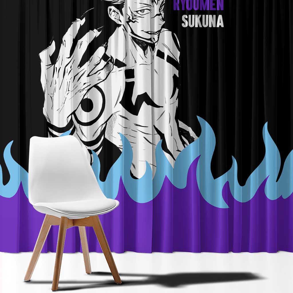 Ryoumen Sukuna - Jujutsu Kaisen Window Curtain Anime Style