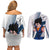 Vegito - Dragon Ball Couples Matching Off Shoulder Short Dress and Long Sleeve Button Shirt Anime Style
