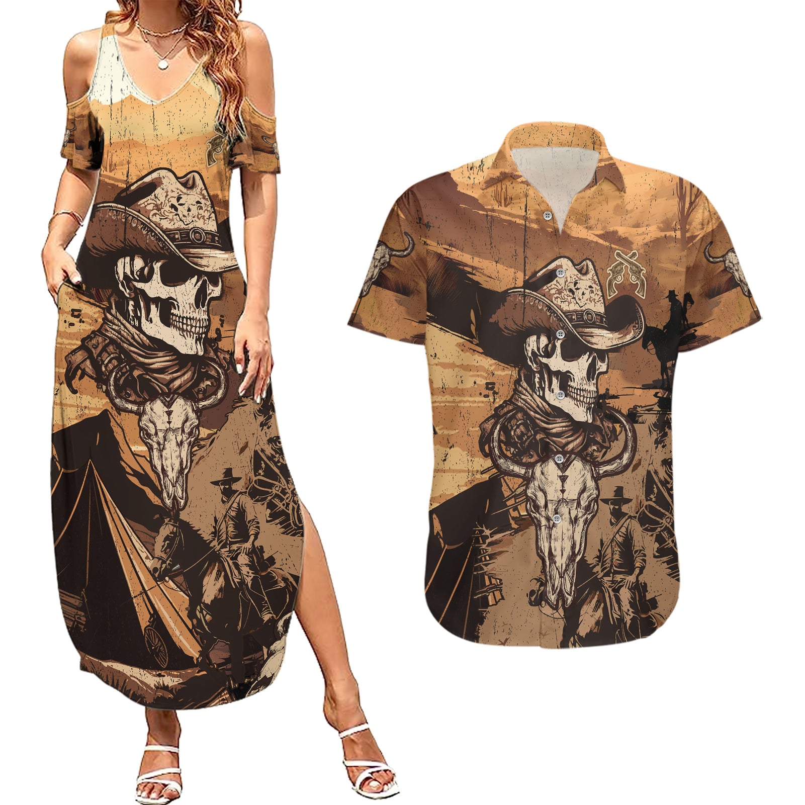skull-cowboy-couples-matching-summer-maxi-dress-and-hawaiian-shirt-rise-em-cowboy