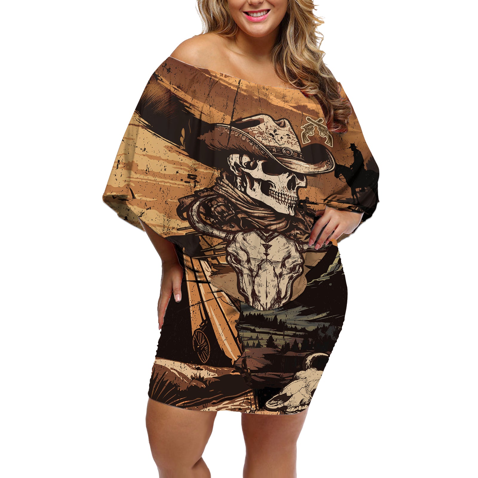 skull-cowboy-off-shoulder-short-dress-rise-em-cowboy