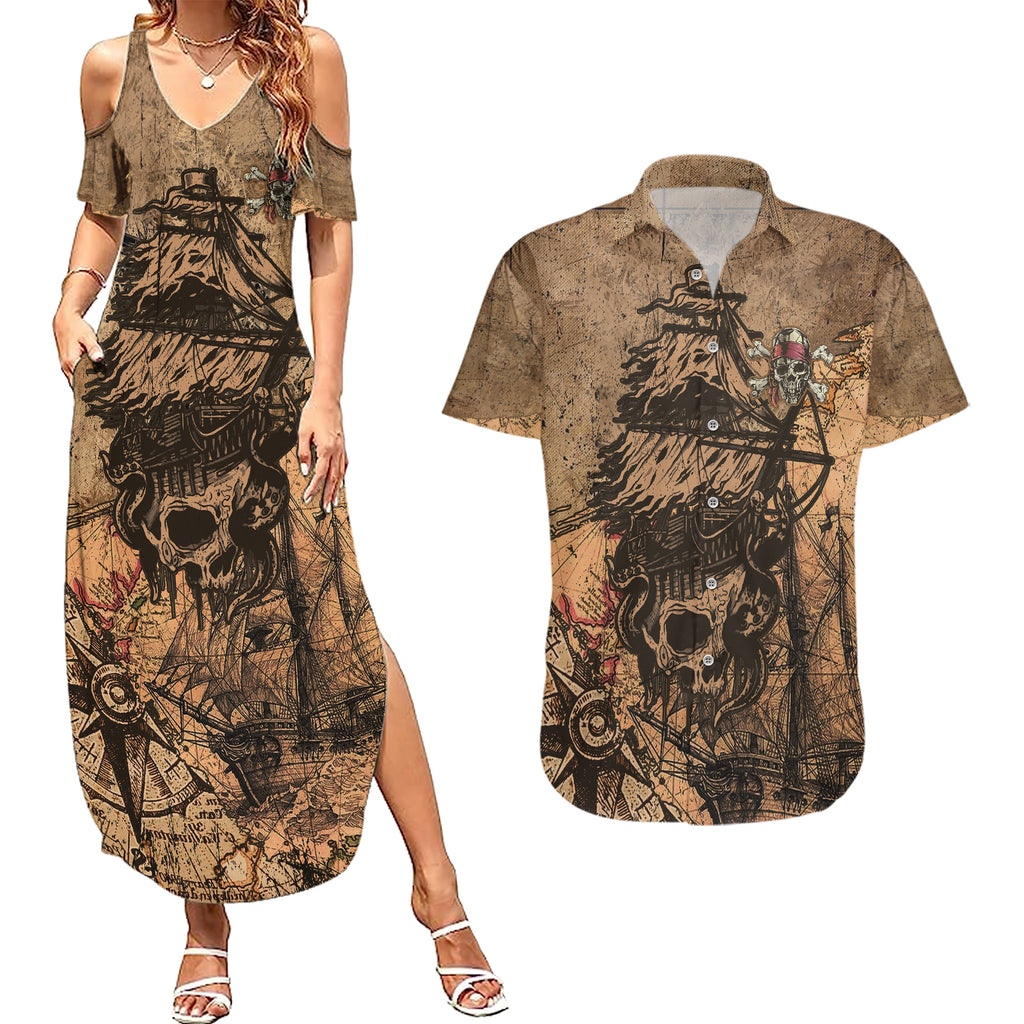 skull-pirate-couples-matching-summer-maxi-dress-and-hawaiian-shirt-revenge-vintage-style-art
