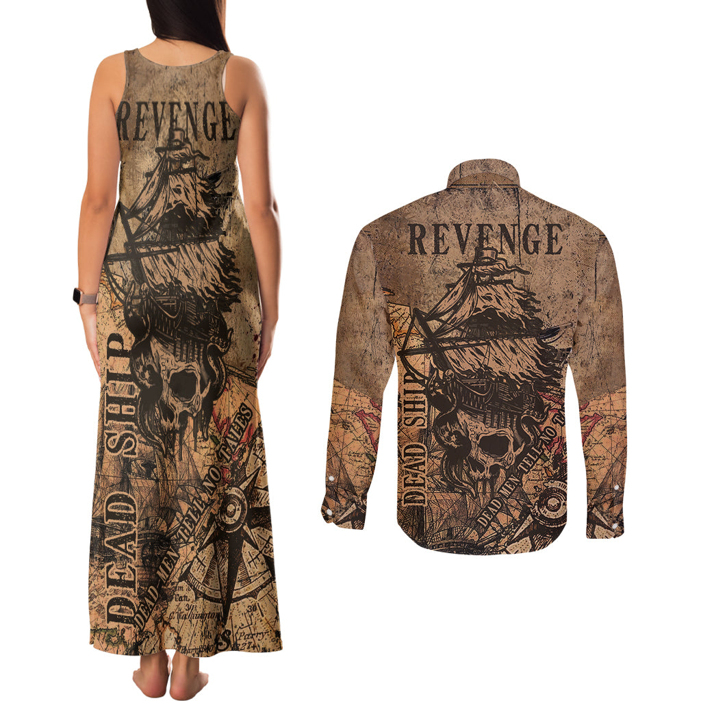 skull-pirate-couples-matching-tank-maxi-dress-and-long-sleeve-button-shirts-revenge-vintage-style-art