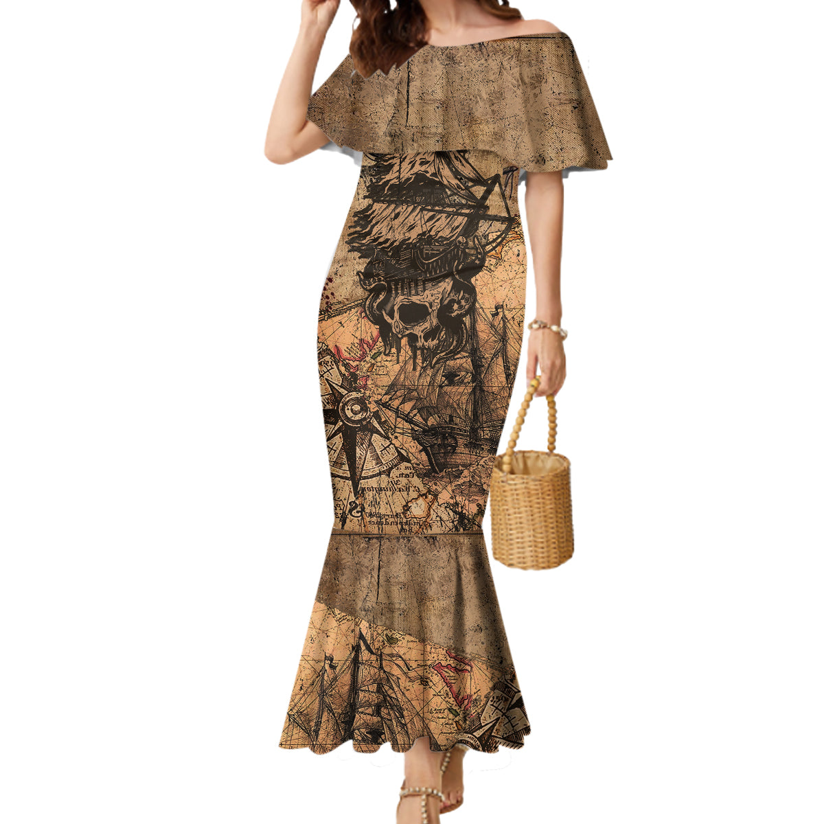skull-pirate-mermaid-dress-revenge-vintage-style-art