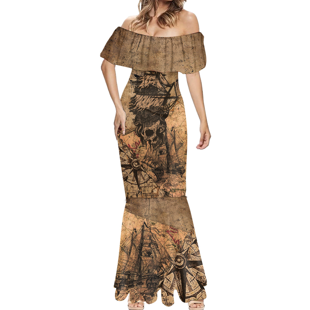 skull-pirate-mermaid-dress-revenge-vintage-style-art