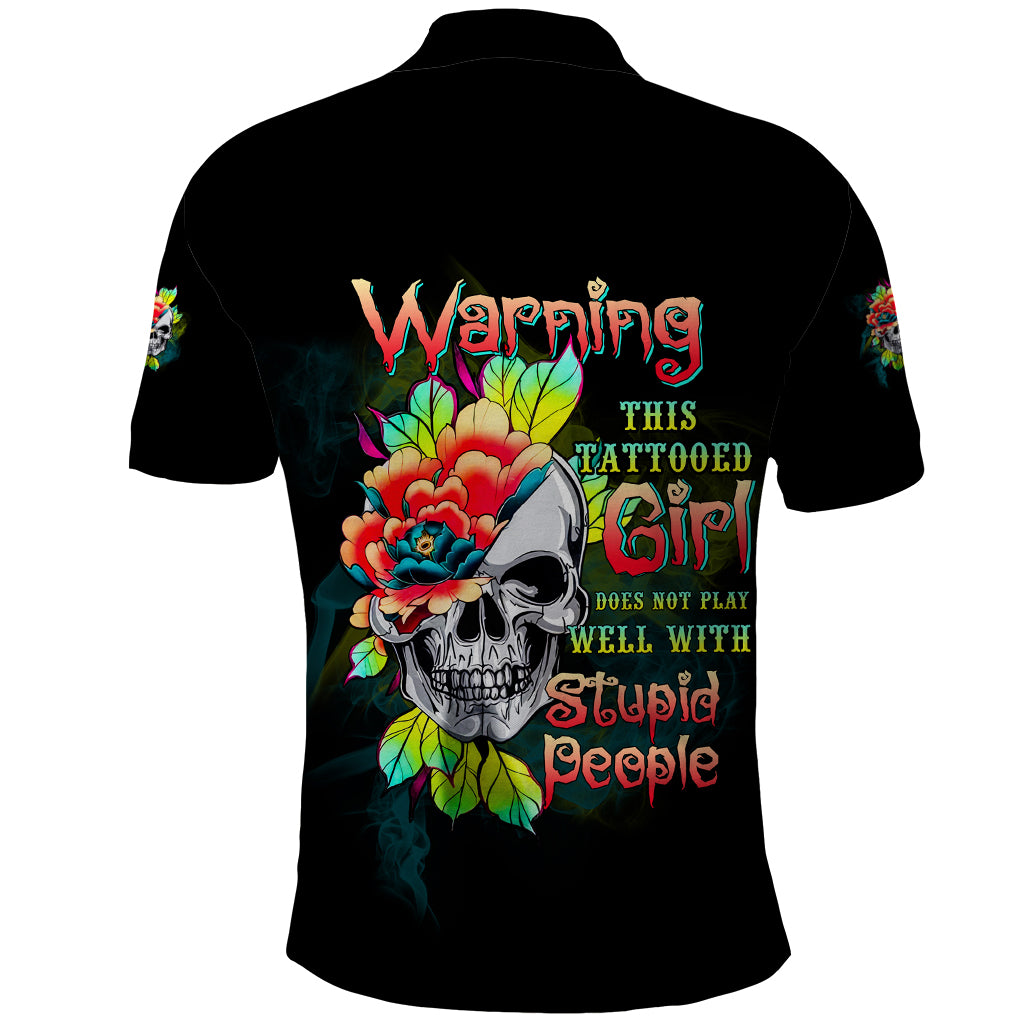 warning-this-tattooed-girl-flower-polo-shirt