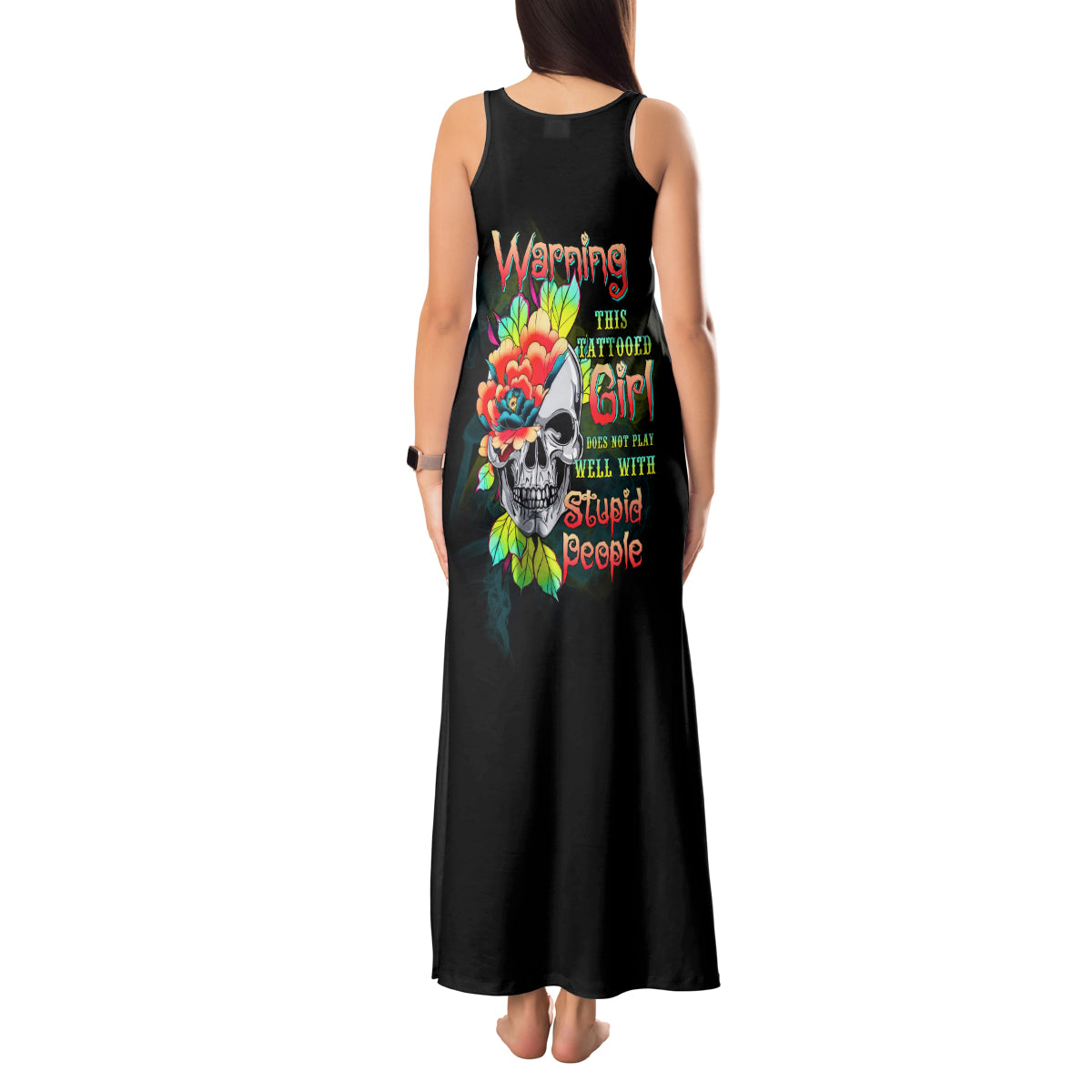 warning-this-tattooed-girl-flower-tank-maxi-dress