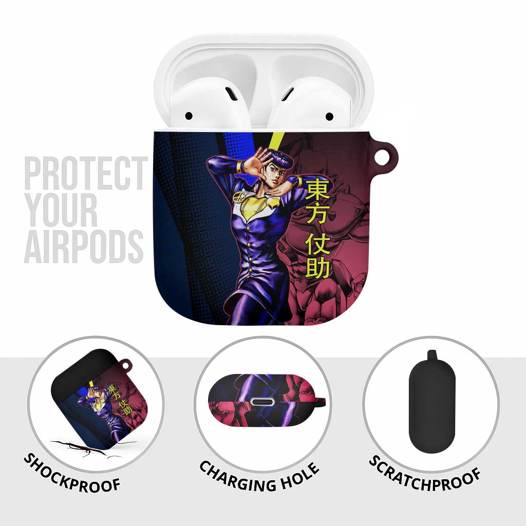 Josuke JoJo’s Bizarre Adventure AirPods Case with Crazy Diamond Stand - The Mazicc