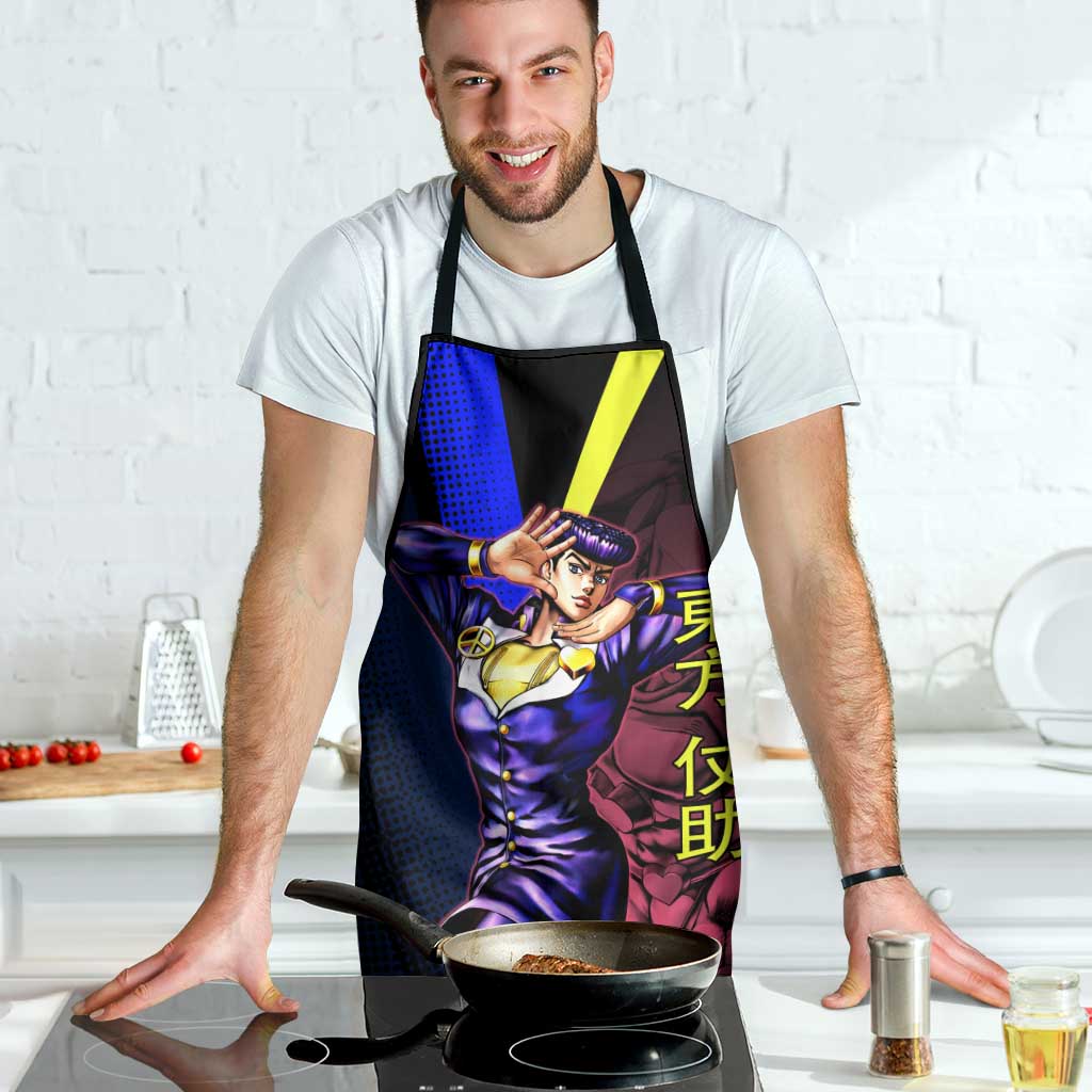 Josuke JoJo’s Bizarre Adventure Apron with Crazy Diamond Stand - The Mazicc