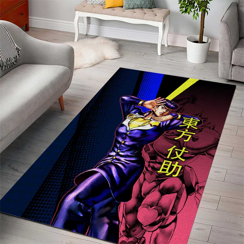 Josuke JoJo’s Bizarre Adventure Area Rug with Crazy Diamond Stand - The Mazicc