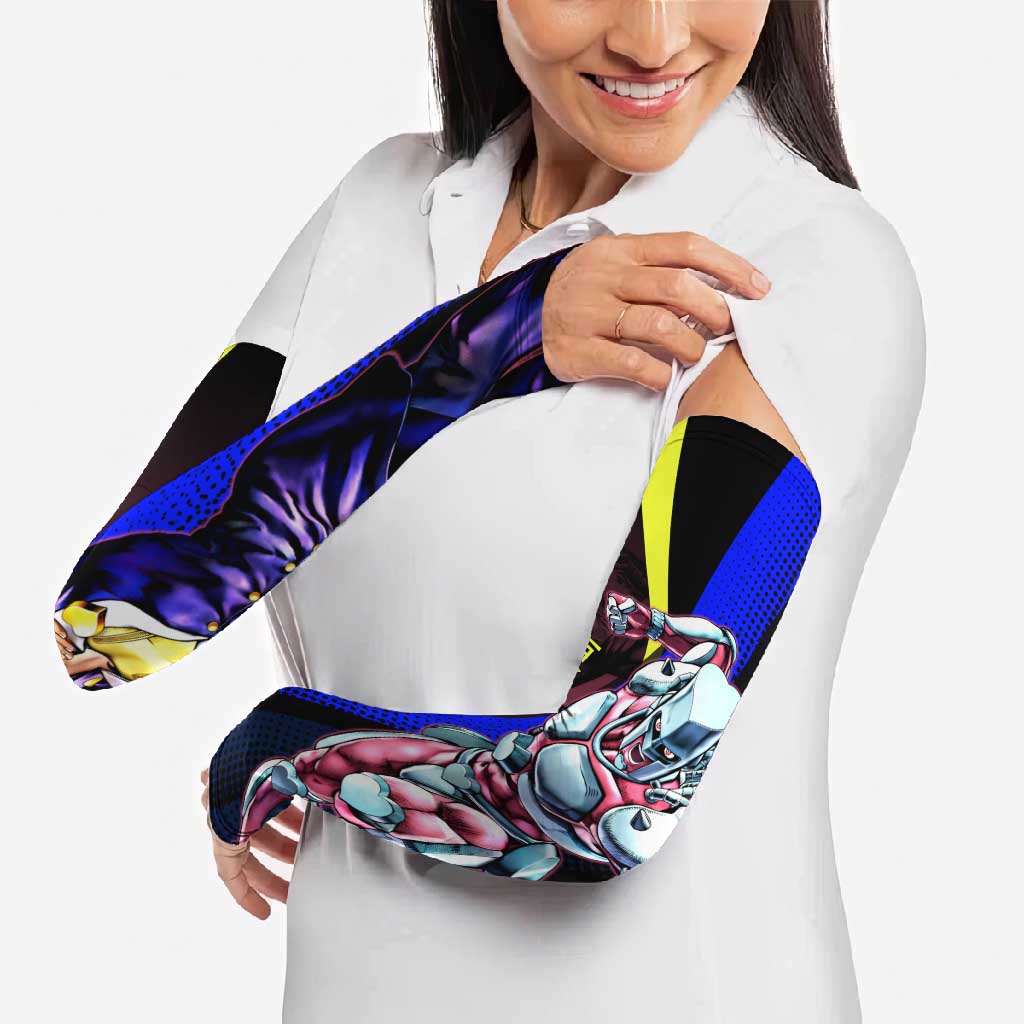 Josuke JoJo’s Bizarre Adventure Arm Sleeves with Crazy Diamond Stand - The Mazicc