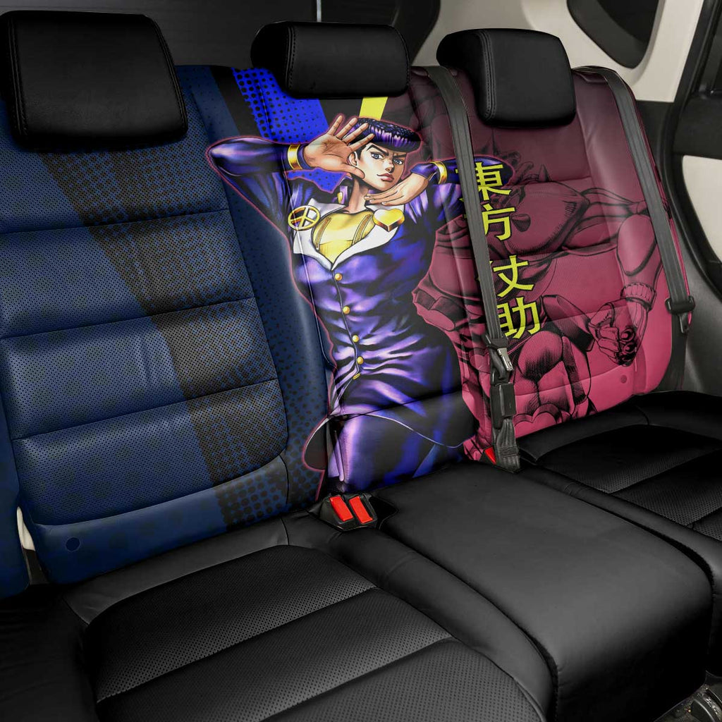 Josuke JoJo’s Bizarre Adventure Back Car Seat Cover with Crazy Diamond Stand - The Mazicc