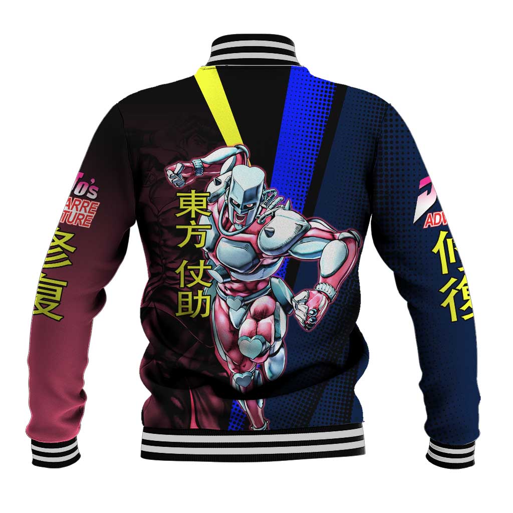Josuke JoJo’s Bizarre Adventure Baseball Jacket with Crazy Diamond Stand - The Mazicc
