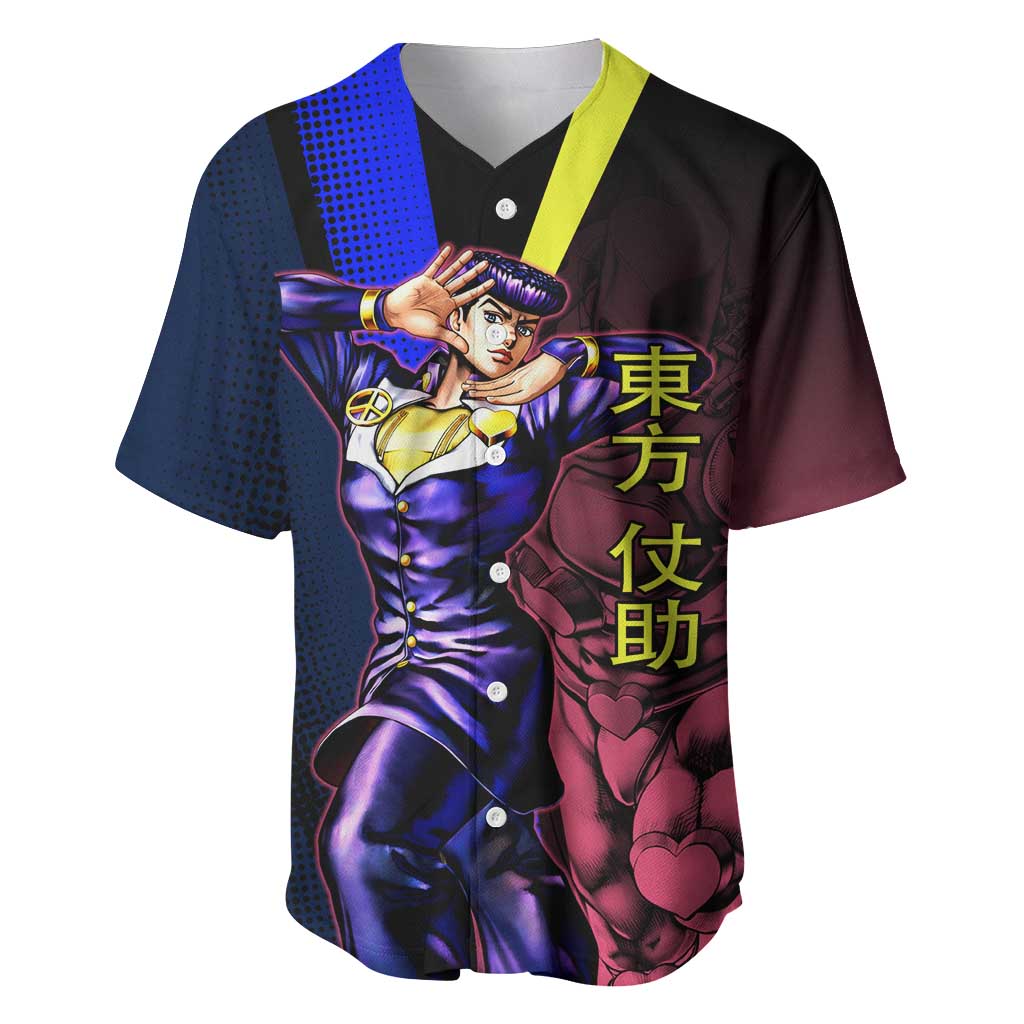 Josuke JoJo’s Bizarre Adventure Baseball Jersey with Crazy Diamond Stand - The Mazicc