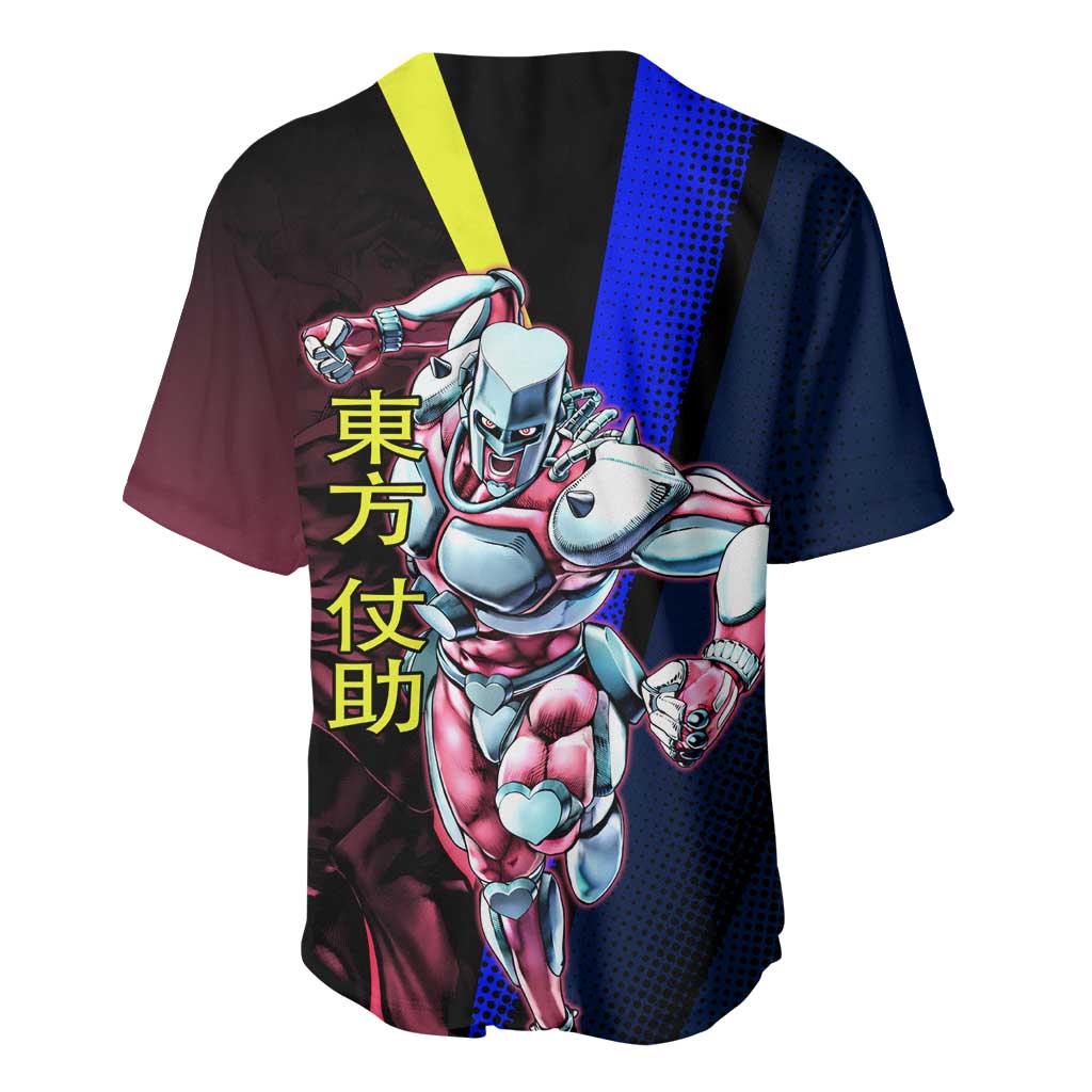 Josuke JoJo’s Bizarre Adventure Baseball Jersey with Crazy Diamond Stand - The Mazicc