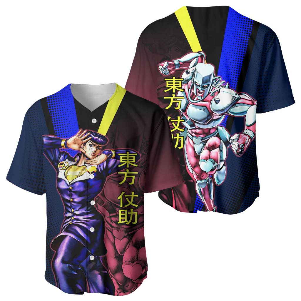 Josuke JoJo’s Bizarre Adventure Baseball Jersey with Crazy Diamond Stand - The Mazicc