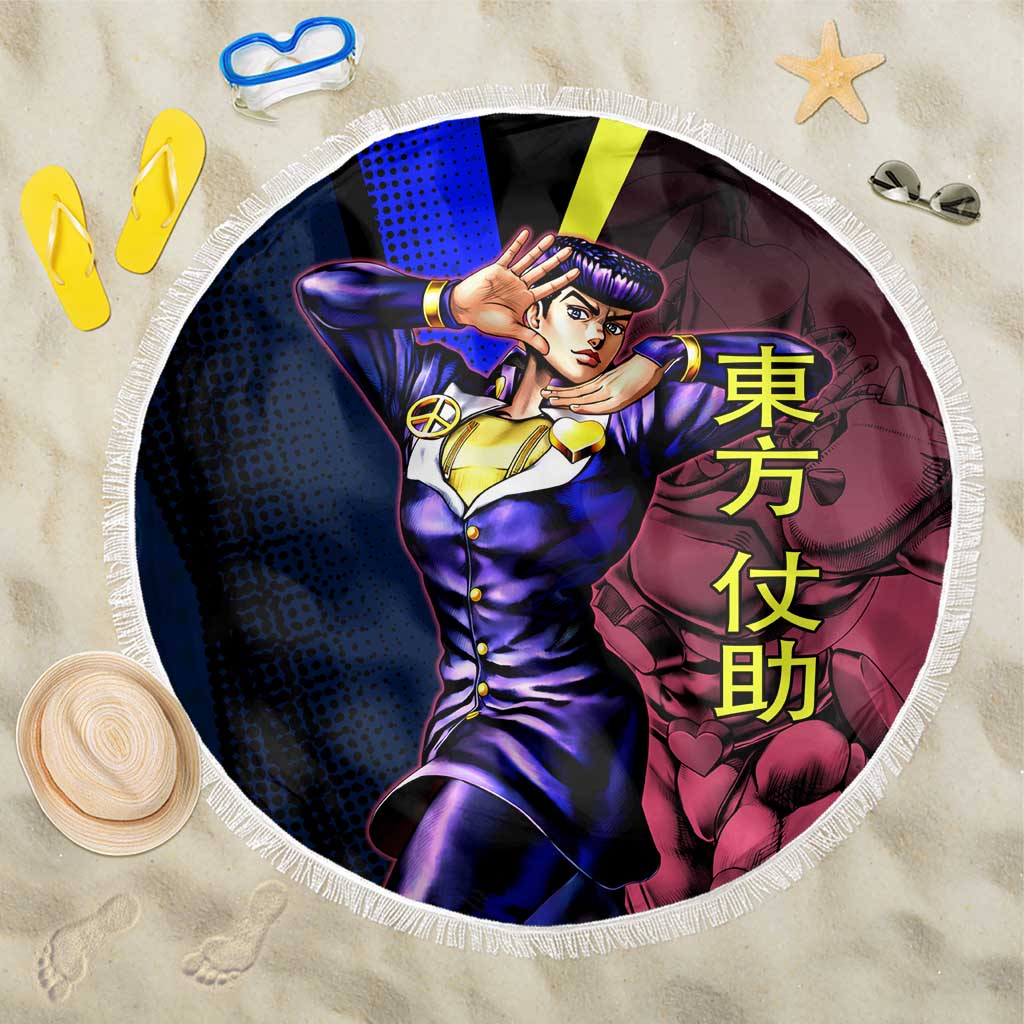 Josuke JoJo’s Bizarre Adventure Beach Blanket with Crazy Diamond Stand - The Mazicc