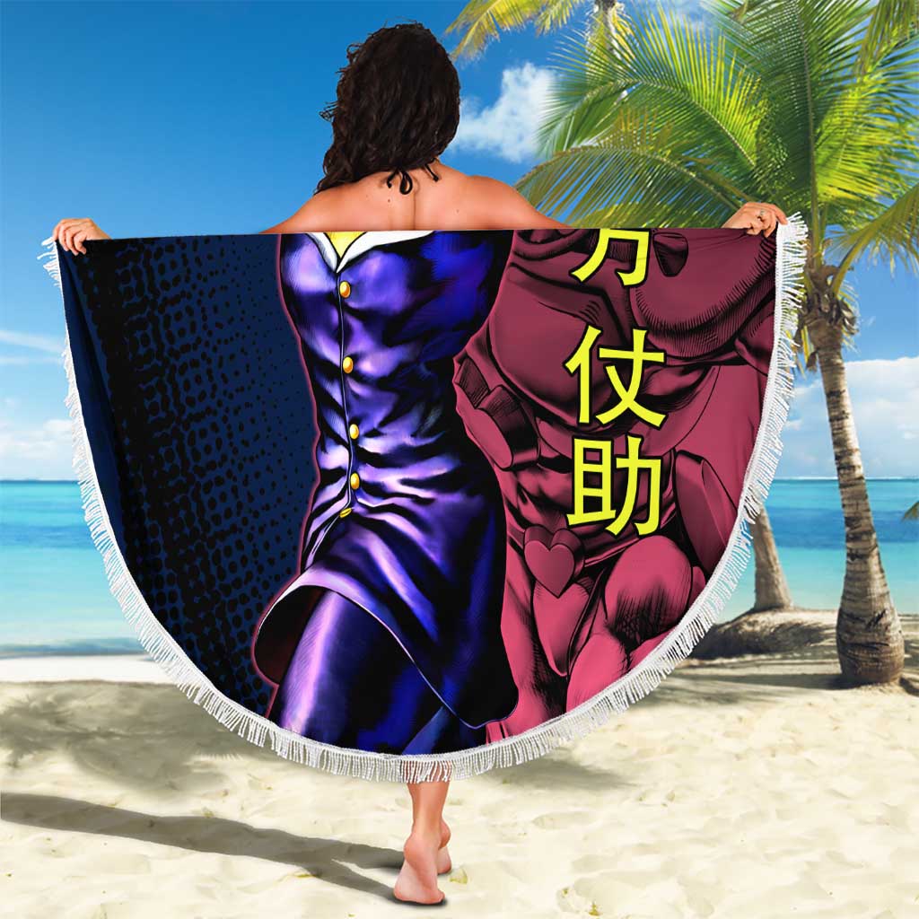 Josuke JoJo’s Bizarre Adventure Beach Blanket with Crazy Diamond Stand - The Mazicc