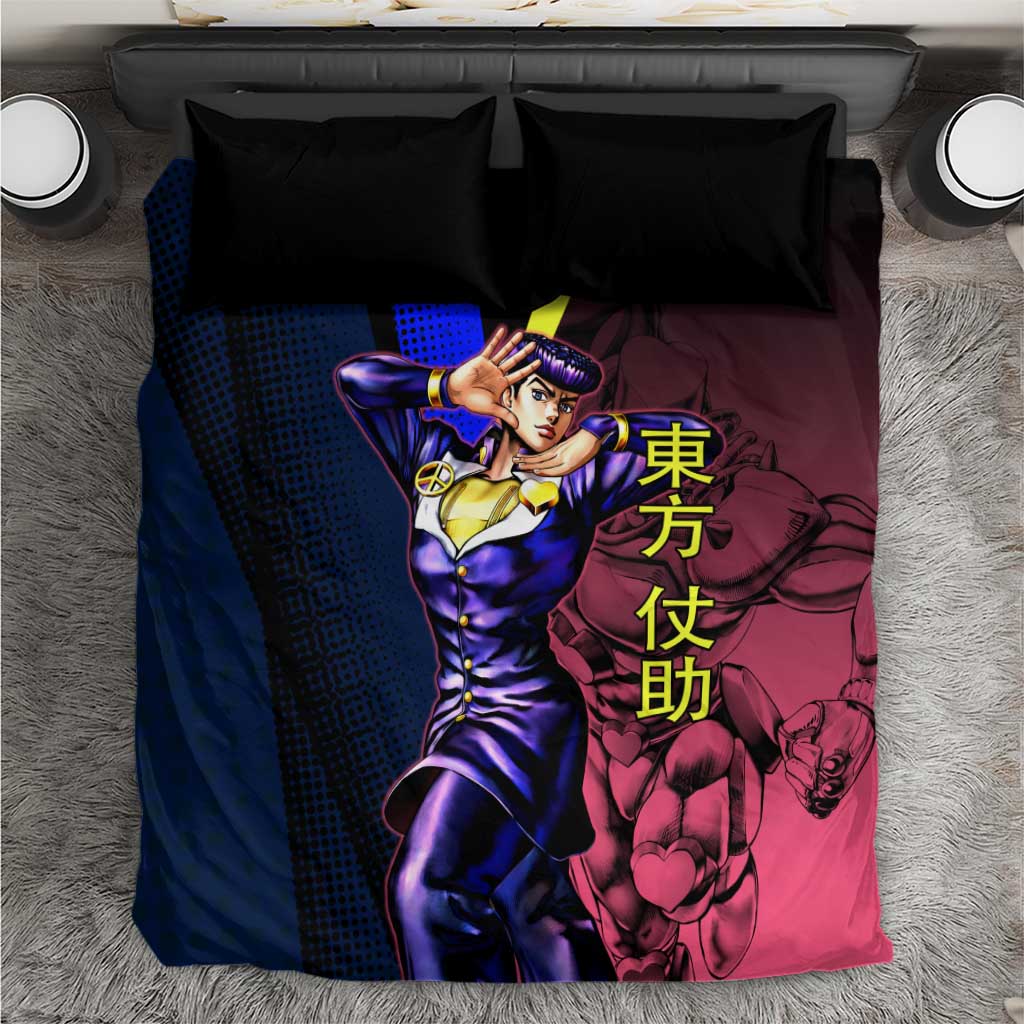Josuke JoJo’s Bizarre Adventure Bedding Set with Crazy Diamond Stand - The Mazicc
