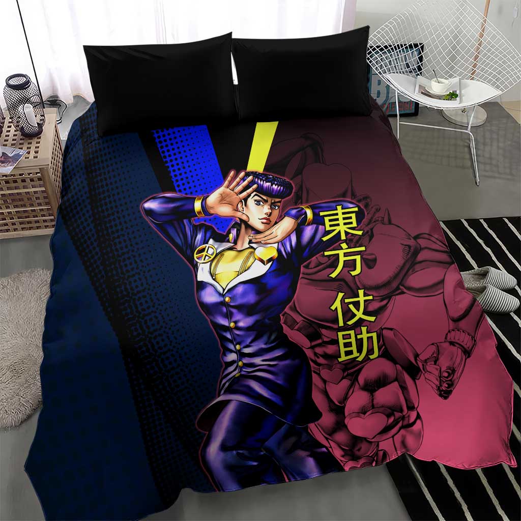 Josuke JoJo’s Bizarre Adventure Bedding Set with Crazy Diamond Stand - The Mazicc