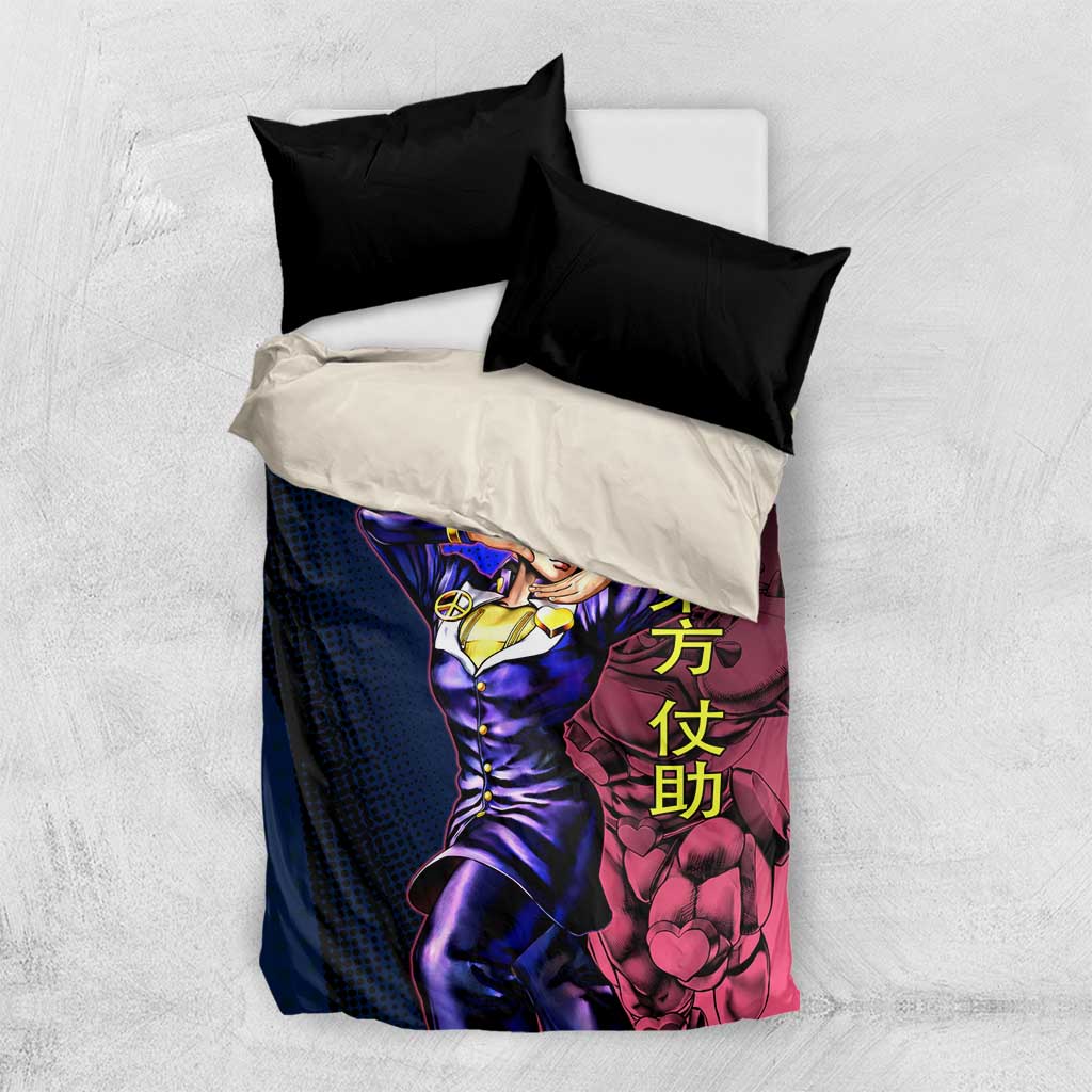 Josuke JoJo’s Bizarre Adventure Bedding Set with Crazy Diamond Stand - The Mazicc
