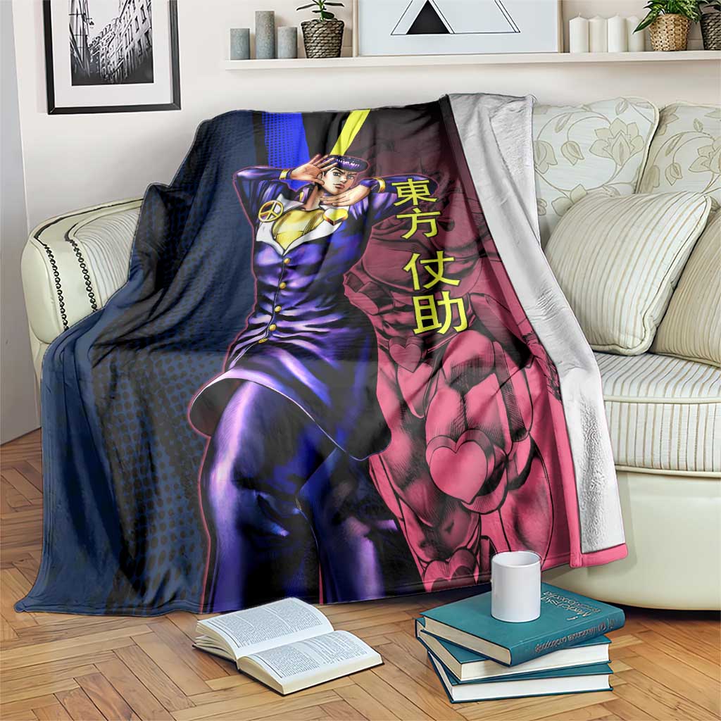 Josuke JoJo’s Bizarre Adventure Blanket with Crazy Diamond Stand - The Mazicc