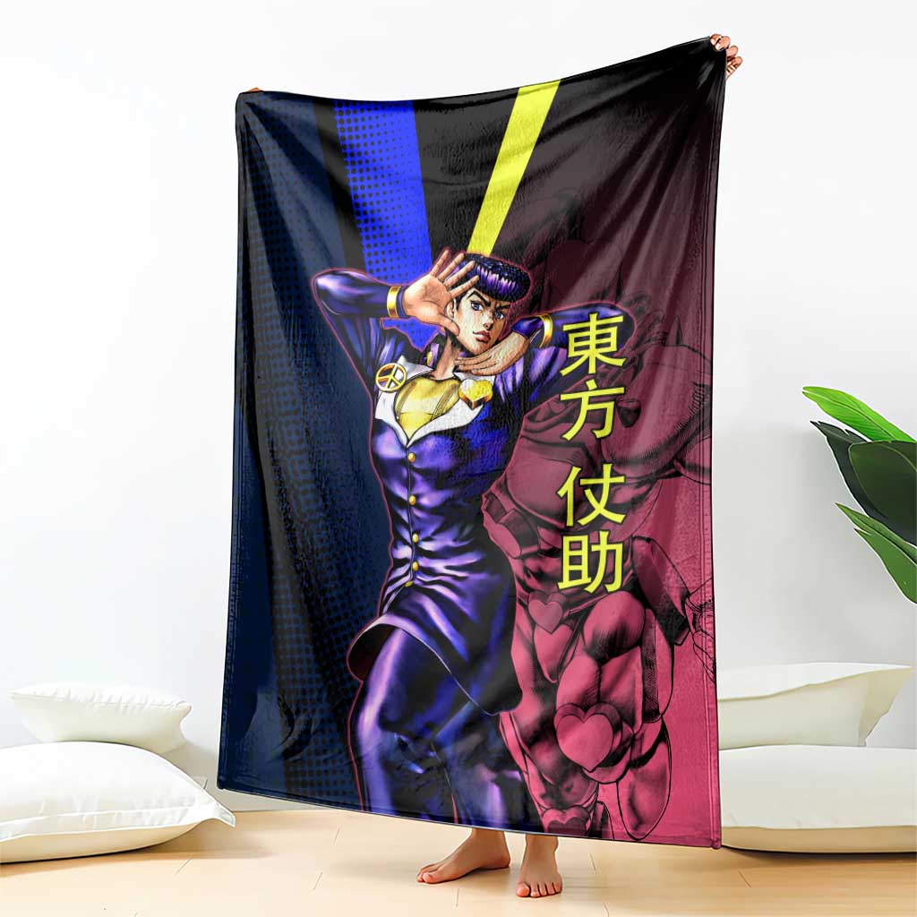 Josuke JoJo’s Bizarre Adventure Blanket with Crazy Diamond Stand - The Mazicc