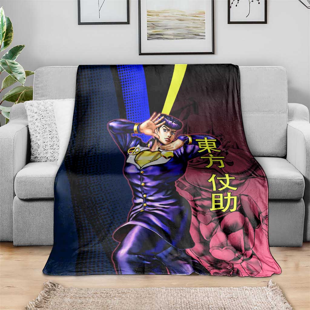 Josuke JoJo’s Bizarre Adventure Blanket with Crazy Diamond Stand - The Mazicc