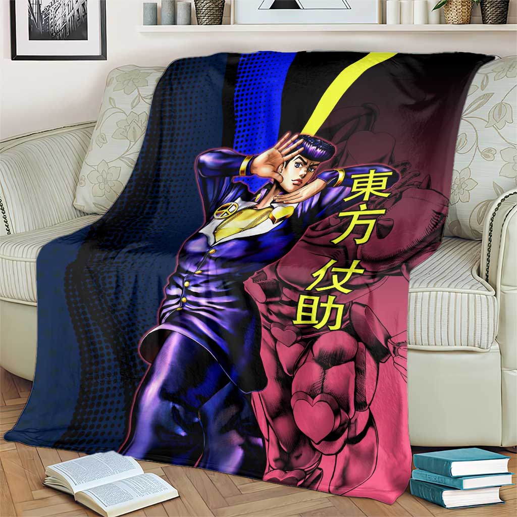 Josuke JoJo’s Bizarre Adventure Blanket with Crazy Diamond Stand - The Mazicc