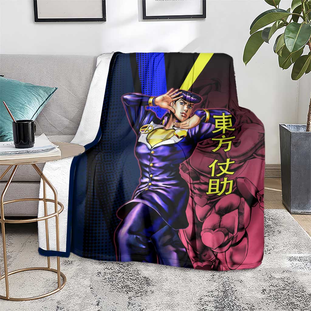 Josuke JoJo’s Bizarre Adventure Blanket with Crazy Diamond Stand - The Mazicc