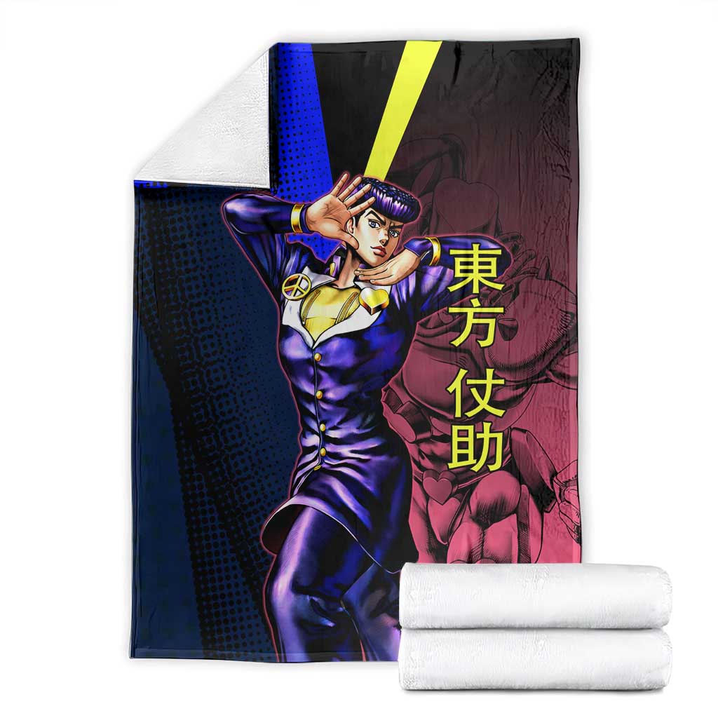 Josuke JoJo’s Bizarre Adventure Blanket with Crazy Diamond Stand - The Mazicc