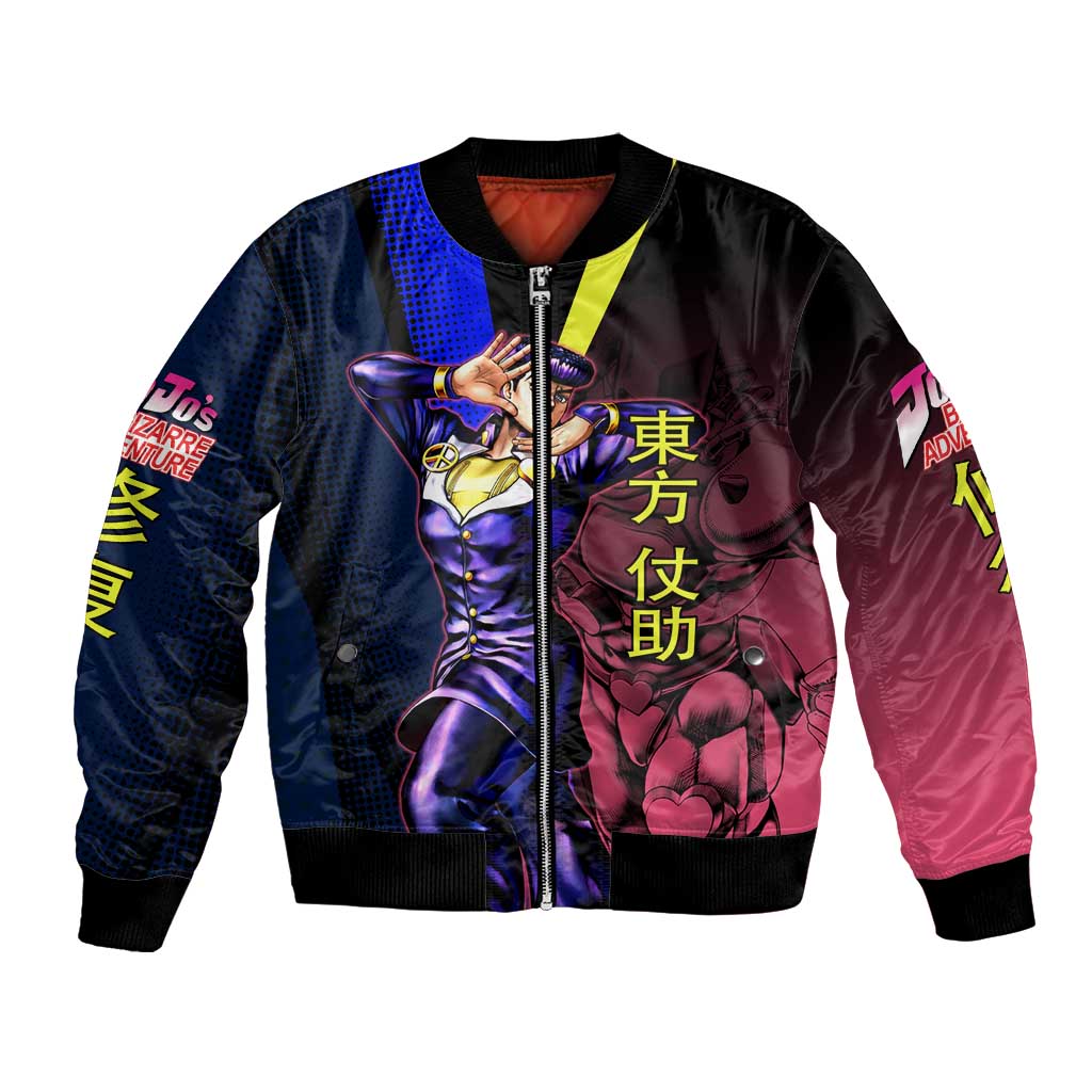 Josuke JoJo’s Bizarre Adventure Bomber Jacket with Crazy Diamond Stand - The Mazicc