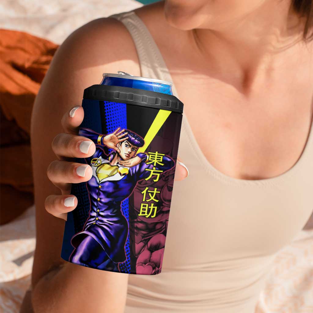 Josuke JoJo’s Bizarre Adventure 4 in 1 Can Cooler Tumbler with Crazy Diamond Stand - The Mazicc