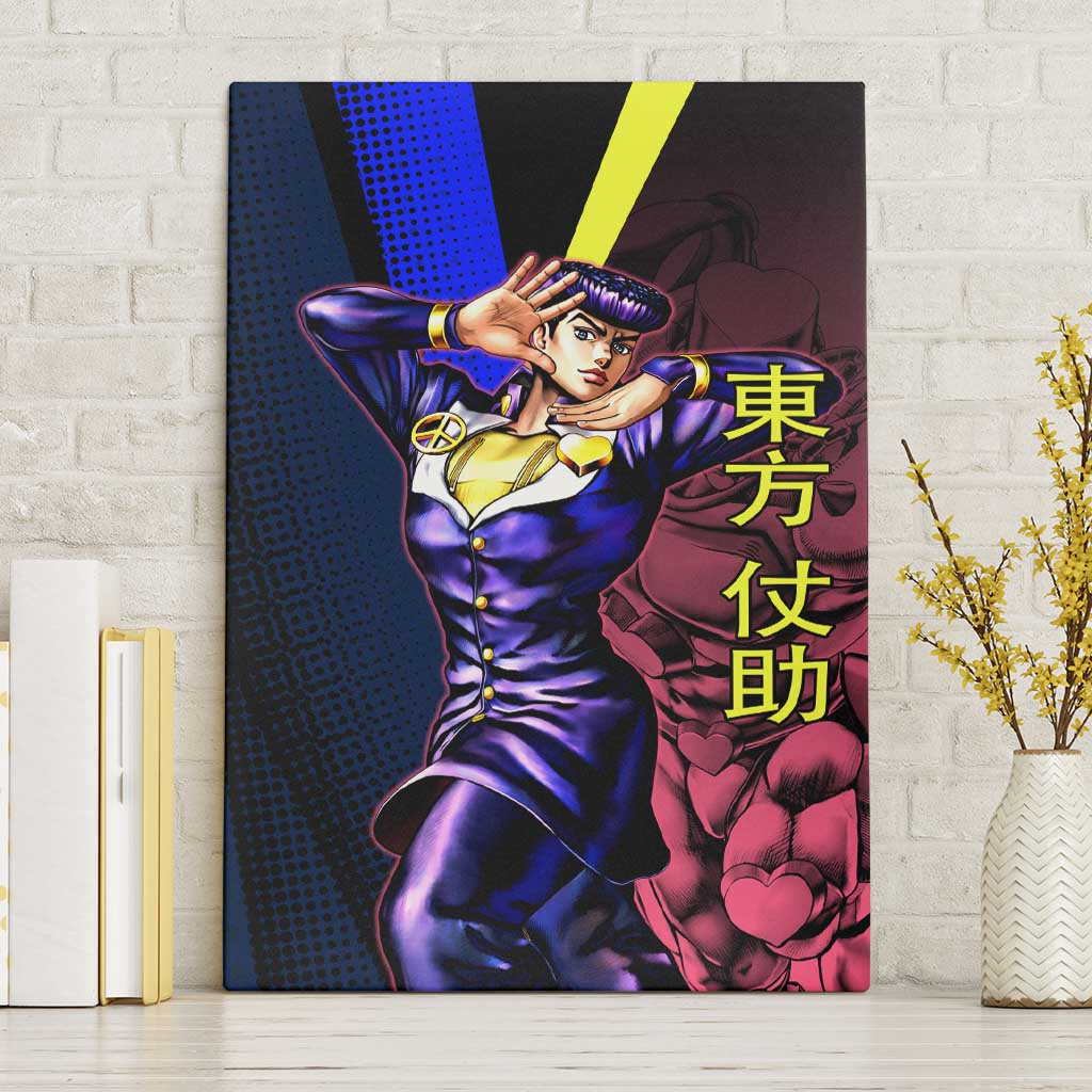 Josuke JoJo’s Bizarre Adventure Canvas Wall Art with Crazy Diamond Stand - The Mazicc