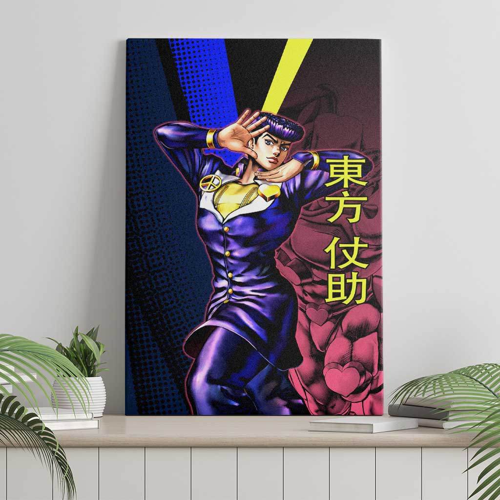 Josuke JoJo’s Bizarre Adventure Canvas Wall Art with Crazy Diamond Stand - The Mazicc