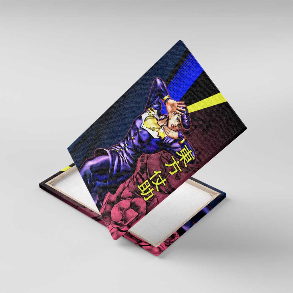 Josuke JoJo’s Bizarre Adventure Canvas Wall Art with Crazy Diamond Stand - The Mazicc