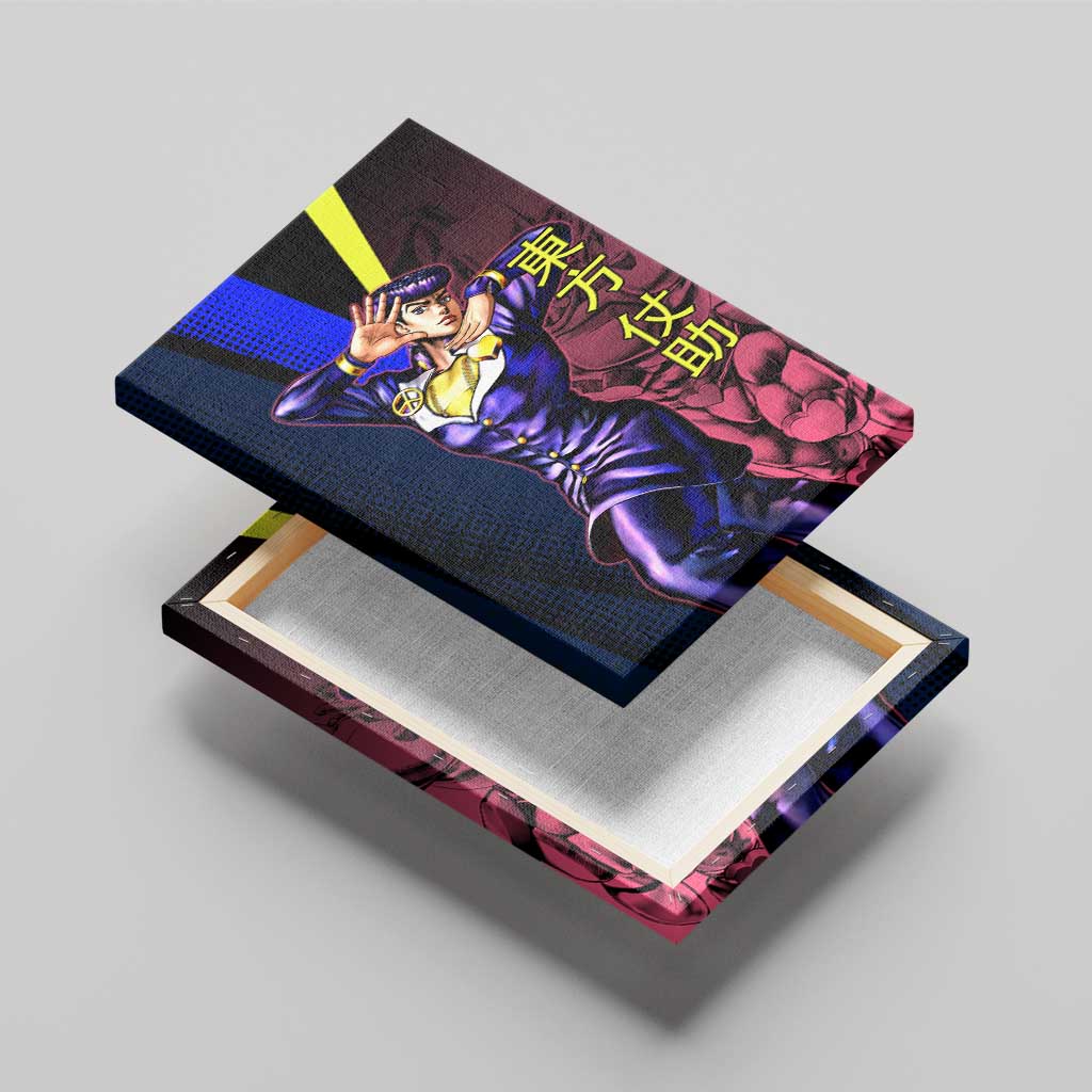 Josuke JoJo’s Bizarre Adventure Canvas Wall Art with Crazy Diamond Stand - The Mazicc
