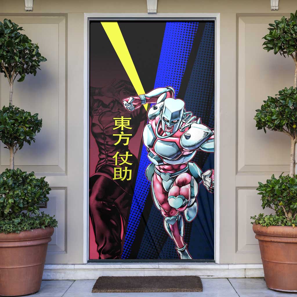 Josuke JoJo’s Bizarre Adventure Door Cover with Crazy Diamond Stand - The Mazicc