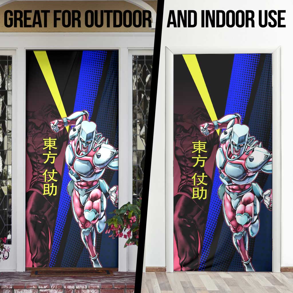 Josuke JoJo’s Bizarre Adventure Door Cover with Crazy Diamond Stand - The Mazicc